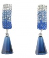 Artemis Bead Drop Swarovski Elements Crystal Dangle Earrings Blue