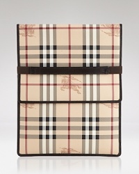 An iconic tablet sleeve from Burberry, designed to fit a variety of devices. An iconic tablet sleeve from Burberry, designed to fit a variety of devices.
