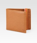 A timeless classic, constructed in smooth, Italian leather and an elastic band with striped detail.Two billfold compartmentsEight card slotsLeather4½W x 4HMade in Italy