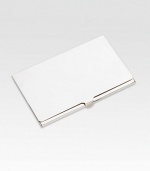 Elegant, polished sterling silver case holds several business cards that allow you to put your best foot forward while in the office or out of it. About 2¼W X 3¾H Made in Spain