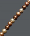 Delight in the delicious. This sugary sweet bracelet features cultured freshwater pearls (7-8 mm) in various chocolate and caramel colors. Crafted in 14k gold. Approximate length: 7-1/2 inches.