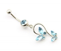 316L Surgical Steel 14g 7/16 Inch Blue Crystal Butterfly Dangle Cute Navel Ring Belly Bar Button Barbell Stud Body Jewelry Piercing Kit 316L Surgical Steel 14g 7/16 Inch Blue Crystal Butterfly Dangle Cute Navel Ring Belly Bar Button Barbell Stud Body Jewelry Piercing Kit