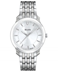 A classically designed watch from Bulova built with endless silver shine. A classically designed watch from Bulova built with endless silver shine.