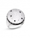 Effy Jewlery Sterling Silver Black & White Diamond Ring, .17 TCW Ring size 7
