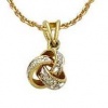 Diamond Love-Knot Pendant in 14K Yellow Gold