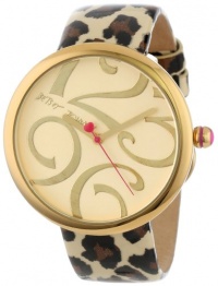 Betsey Johnson Women's BJ00068-05 Analog Leopard Patent Printed Leather Strap Watch Betsey Johnson Women's BJ00068-05 Analog Leopard Patent Printed Leather Strap Watch