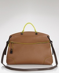 Turn on the neon brights with this electrically-charged satchel from Furla. The poised shape perfects polished daytime style, while the bag's acidic trims add an on-trend edge. Turn on the neon brights with this electrically-charged satchel from Furla. The poised shape perfects polished daytime style, while the bag's acidic trims add an on-trend edge.