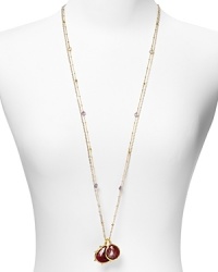 Coralia Leets' layered pendant adds a sparkly dimension. This dangly chalcedony necklace is positively eye-catching over silky blouses and laid-back basics. Coralia Leets' layered pendant adds a sparkly dimension. This dangly chalcedony necklace is positively eye-catching over silky blouses and laid-back basics.
