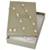 Honora Sterling Silver Pink Pearl Necklace With Pink Pearl Drop Earring Box Set