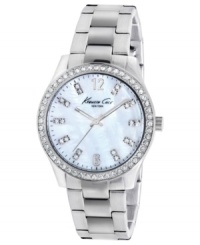 Upgrade a classic look with the shimmering crystals on Kenneth Cole New York's stunning steel watch. Upgrade a classic look with the shimmering crystals on Kenneth Cole New York's stunning steel watch.