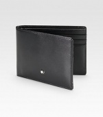 Sleek wallet made of luxurious leather, fully lined with six credit card slots.One bill compartmentSix credit card slotsLeather4½W x 3¾HMade in Italy