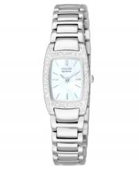 Genuine grace and durability meld with quiet luster in this women's watch from Citizen. Genuine grace and durability meld with quiet luster in this women's watch from Citizen.