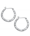 Feeling fashion-forward? Giani Bernini's sterling silver earrings offer a textured pattern for a stylish touch with a bit of an edge. Approximate diameter: 1 inch.