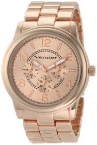Vernier Women's VNR205 Round Rose-Tone Bracelet Quartz Watch