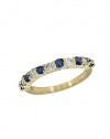 Effy Jewlery Gemma Diamond and Sapphire Ring in 14k Gold, 0.97 TCW Ring size 7