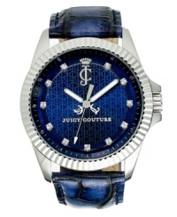 An alluring combination of blues and silvers create the Stella watch from Juicy Couture. An alluring combination of blues and silvers create the Stella watch from Juicy Couture.