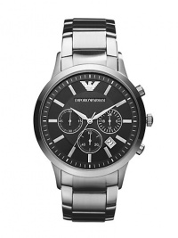 Timeless classic three-eye chronograph design crafted in a shiny staineless steel bracelet.Round bezelQuartz movementWater resistant to 5ATMSecond handDate function at 5 o'clockStainless steel case: 43mm (1.69)Stainless steel bracelet: 22mm(0.87)Imported Timeless classic three-eye chronograph design crafted in a shiny staineless steel bracelet.Round bezelQuartz movementWater resistant to 5ATMSecond handDate function at 5 o'clockStainless steel case: 43mm (1.69)Stainless steel bracelet: 22mm(0.87)Imported