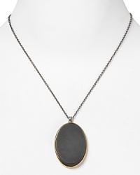 Elizabeth and James put a striking spin on the perennially chic pendant necklace with an oversized onyx station. It's understated design epitomizes edgy elegance. Elizabeth and James put a striking spin on the perennially chic pendant necklace with an oversized onyx station. It's understated design epitomizes edgy elegance.