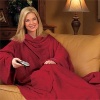 Snuggie Luxury MicroPlush Snuggie Blanket with Sleeves in Berry Red
