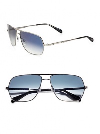 A timeless style in lightweight metal with dotted temple accents. Available in silver frames with chrome sapphire lenses.Metal100% UV ProtectionMade in Italy A timeless style in lightweight metal with dotted temple accents. Available in silver frames with chrome sapphire lenses.Metal100% UV ProtectionMade in Italy
