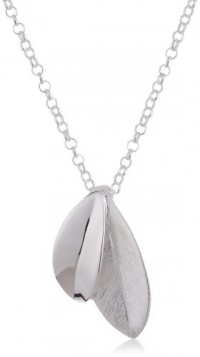 VINANI German 925 Sterling Silver Women Pendant 2 Leafs matte/shiny with Cable Link Chain Necklace 20 ABG-T50 VINANI German 925 Sterling Silver Women Pendant 2 Leafs matte/shiny with Cable Link Chain Necklace 20 ABG-T50