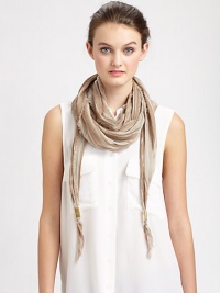 Ultra-soft cotton and modal is knit together to create this stylish wrap with GG logo and eyelash fringe.Cotton/Modal145 X 145Dry cleanMade in Italy Ultra-soft cotton and modal is knit together to create this stylish wrap with GG logo and eyelash fringe.Cotton/Modal145 X 145Dry cleanMade in Italy