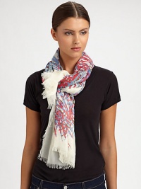 A vivid abstract print breathes life into this lightweight modal wrap.Modal43 X 70Dry cleanImported A vivid abstract print breathes life into this lightweight modal wrap.Modal43 X 70Dry cleanImported