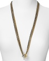 Make edgy glamour your signature with Giles & Brother's multi chain link necklace. A mash-up of metals and tones, this piece hints at downtown chic.