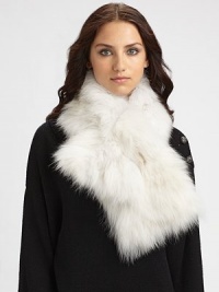 A natural or dyed textured style. Length, about 40 Dry clean Imported Fur origin: China 