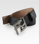 Superior sophisticated style delicately woven in fine Italian leather with logo buckle.LeatherAbout 1¼ wideMade in Italy