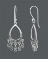 Light up your night with chandeliers you can wear. Instant ambiance is added with these glittering marcasite earrings by Genevieve & Grace. Crafted in sterling silver. Approximate drop: 1-3/4 inches.