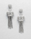 EXCLUSIVELY AT SAKS. A vintage-inspired style featuring hand-set, brilliant pavé crystals in a tassel drop design. CrystalsRhodium-plated brassDrop, about 1.75Post backImported 