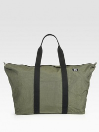Large-sized, packable duffle versatile enough for all travel, big or small, finished in durable nylon.Zip closureDouble top handlesInterior zip pocketNylon15W x 20H x 9DImported Large-sized, packable duffle versatile enough for all travel, big or small, finished in durable nylon.Zip closureDouble top handlesInterior zip pocketNylon15W x 20H x 9DImported