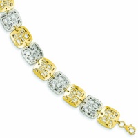 Genuine 14K Two-Tone Polished & Diamond Cut Square Bracelet 7 Inches 5 Grams Of Gold 100% Satisfaction Guaranteed. Genuine 14K Two-Tone Polished & Diamond Cut Square Bracelet 7 Inches 5 Grams Of Gold 100% Satisfaction Guaranteed.