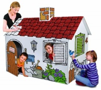 Discovery Kids Cardboard Color and Play Play House Discovery Kids Cardboard Color and Play Play House