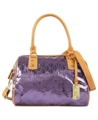 For logo loving fashionistas, this monogram-embossed satchel from Marc Fisher is this season's it-bag. Contrast trim and signature hardware turn up the charm, while the organized interior stows your essentials with ease. For logo loving fashionistas, this monogram-embossed satchel from Marc Fisher is this season's it-bag. Contrast trim and signature hardware turn up the charm, while the organized interior stows your essentials with ease.