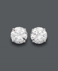 A must-have for every girl's collection -- a simple pair of stud earrings that sparkle in the light. Arabella's luminous design highlights round-cut Swarovski zirconias (6-5/8 ct. t.w.) set in 14k white gold. Approximate diameter: 8 mm. A must-have for every girl's collection -- a simple pair of stud earrings that sparkle in the light. Arabella's luminous design highlights round-cut Swarovski zirconias (6-5/8 ct. t.w.) set in 14k white gold. Approximate diameter: 8 mm.