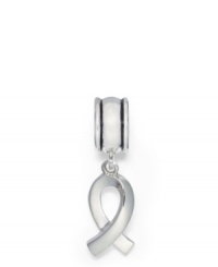 Promote breast cancer awareness with the ribbon dangle charm in sterling silver. Donatella is a playful collection of charm bracelets and necklaces that can be personalized to suit your style! Available exclusively at Macy's. Promote breast cancer awareness with the ribbon dangle charm in sterling silver. Donatella is a playful collection of charm bracelets and necklaces that can be personalized to suit your style! Available exclusively at Macy's.