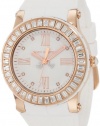 Juicy Couture Women's 1900886 Hrh White Embossed Jelly Strap Watch