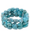 Organically appealing. The earthy turquoise nuggets adorning Avalonia Road's charming stretch bracelet make it an instant favorite for warm-weather ensembles. Closure crafted in sterling silver. Approximate diameter: 4 inches. Approximate length: 7-1/2 inches.