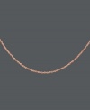 Snap up the hot, new trend of the season! Rose gold has hit the style scene in full force and this cheeky chain has an extra special touch with a heart link charm at the clasp. Crafted in 14k rose gold. Approximate length: 20 inches.