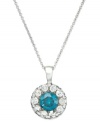 You'll really dig these blues. This sparkling pendant from Bella Bleu By EFFY Collection is crafted in 14k white gold with blue and white diamond accents. Approximate length: 18 inches. Approximate drop: 1/10 inch.