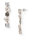 Make a multi faceted statement with this pair of five-stone drop earrings from Judith Jack, accented by pearl marcasite and crystal stones.