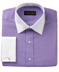 With a crisp contrast collar and sophisticated French Cuffs, this Donald Trump dress shirt is ready to make a power play in your work-week wardrobe. With a crisp contrast collar and sophisticated French Cuffs, this Donald Trump dress shirt is ready to make a power play in your work-week wardrobe.