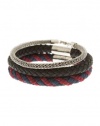 Armani Exchange Braided Leather Bracelet Set