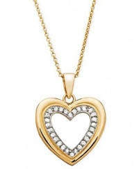 Victoria Townsend Diamond Heart Pendant, 18k Gold over Sterling Silver Diamond Heart Pendant Victoria Townsend Diamond Heart Pendant, 18k Gold over Sterling Silver Diamond Heart Pendant