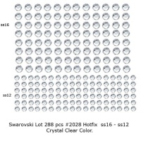 Wholesale Lot 288 pcs Mix ss16 ss12 #2028 Swarovski Crystal HOTFIX Flatback Rhinestone Xilion Rose. CRYSTAL CLEAR Wholesale Lot 288 pcs Mix ss16 ss12 #2028 Swarovski Crystal HOTFIX Flatback Rhinestone Xilion Rose. CRYSTAL CLEAR