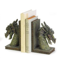 Gifts & Decor Fierce Dragon Mystical Muted Soft Green Color Bookend Gifts & Decor Fierce Dragon Mystical Muted Soft Green Color Bookend