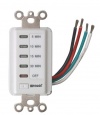 Woods 59007 Decora Style 30-15-10-5 Minute Preset Wall Switch Timer, White, 30-Minute