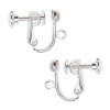 Silver Plated Screw Back Non-Pierced Earring Findings (2 Pairs)